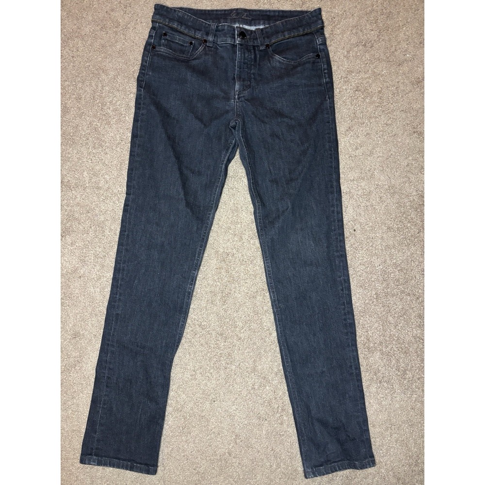 Loro Piana Jeans Women's Size 44 Black Denim Cotton Slim Fit Low Rise 5-Pockets